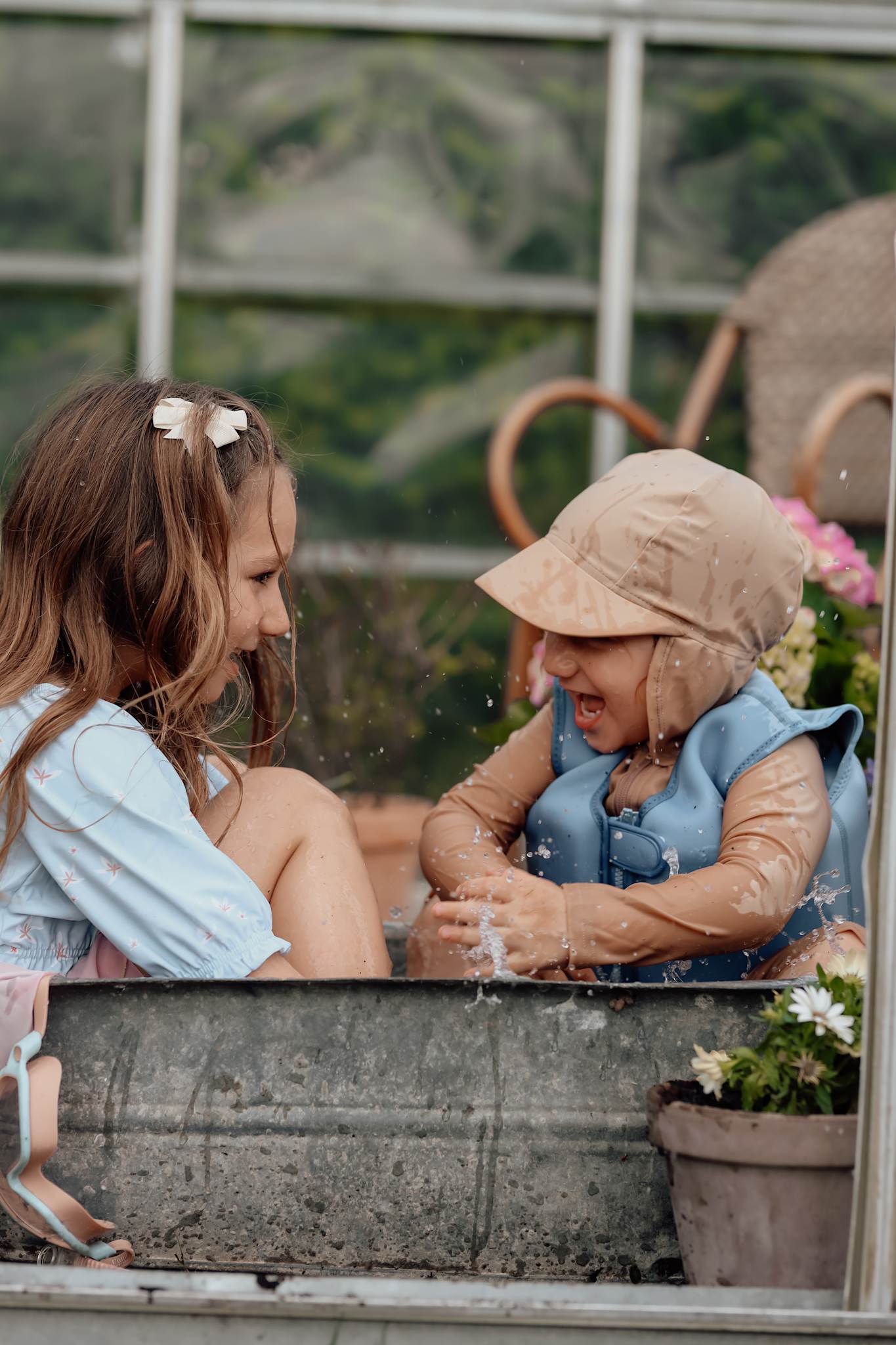 Sun Hat - Frill - Englsih Rose