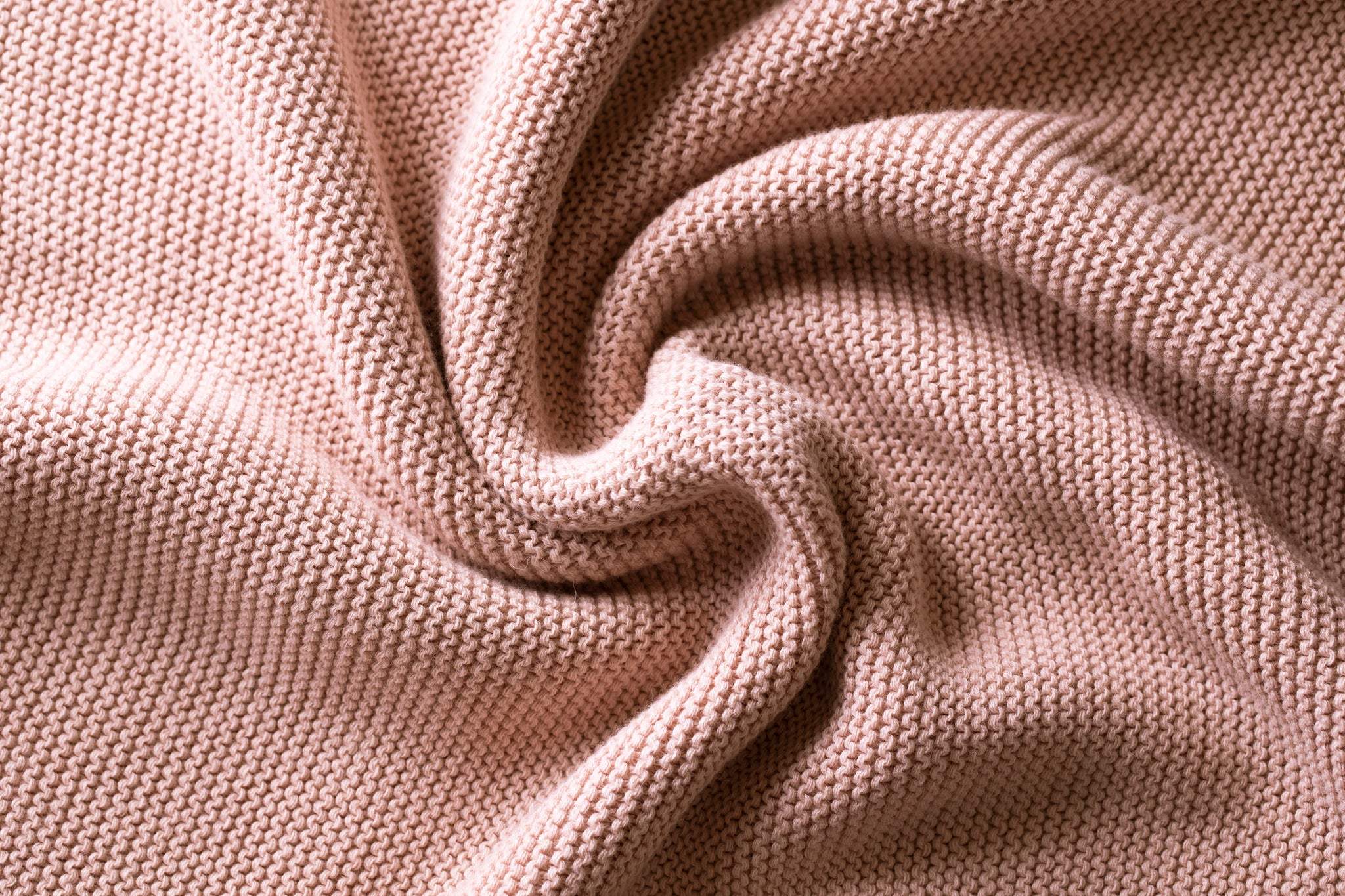 Knitted Blanket - Misty Rose 