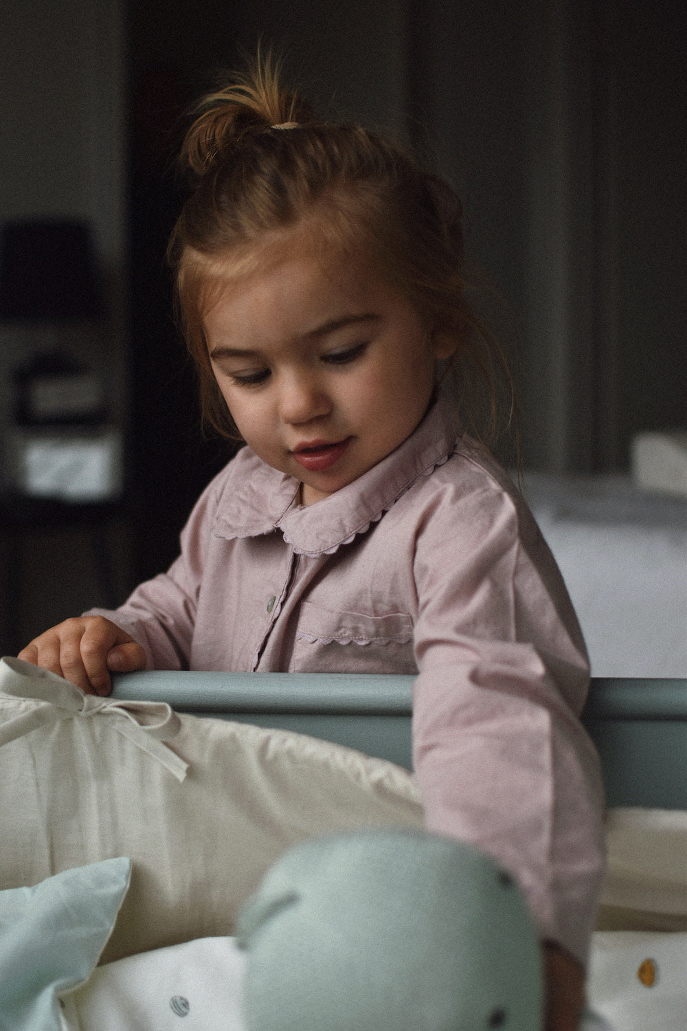 Bed Bumper Crib - Oyster Grey